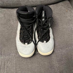 Black and Gray High-Top Sneakers